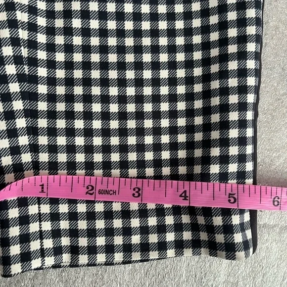 [US6]Weekend MaxMara Black and White Gingham Cropped Pants - Picture 9 of 11